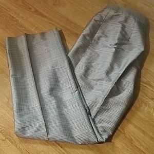 Carlisle Womens Pants Silk Sz 8 Plaid Purple Clasp